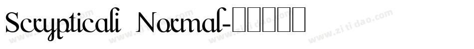 Scrypticali Normal字体转换